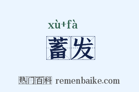 蓄发是什么意思的图片